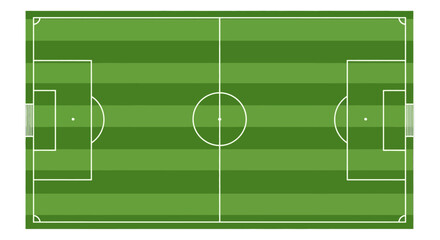 Soccer field green grass pitch lines. © TheArk