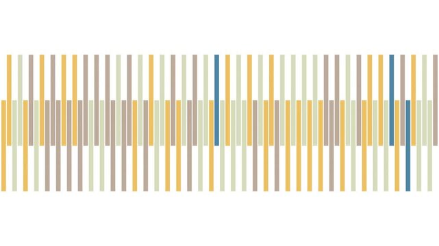 Parallel lines arranged vertically in alternating motion on a white background - animated illustration
