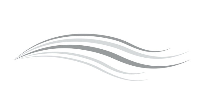 Grey wavy lines abstract design element.