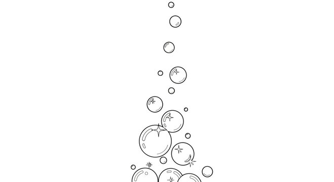Bubbles Floating Upwards in Air.