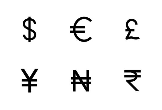 Retro Pixelated Financial Currency Money Icon Set