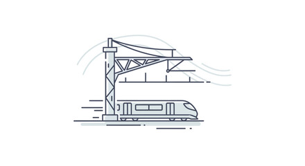 High speed train on rail tracks. © Klip