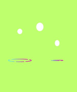 the ball bounced into the water