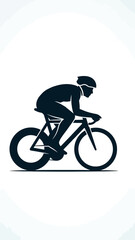 Obraz premium Cyclist Riding a Bicycle Fast.