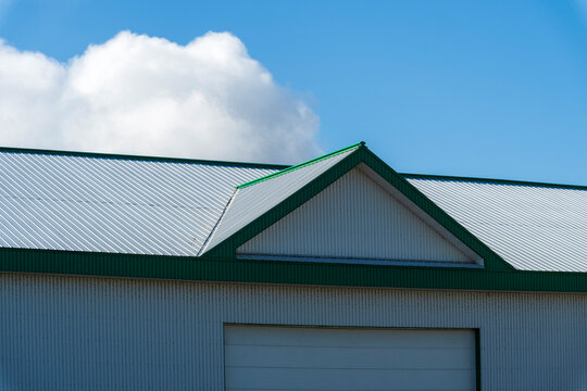 A pinacle roof on a farm building