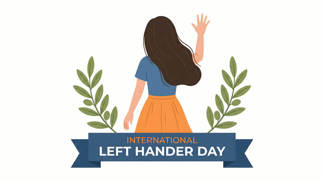 International Left Hander Day celebration with a woman