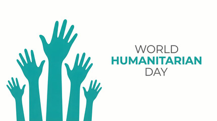 Fototapeta premium World Humanitarian Day Hands Raised