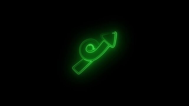 Glowing magnifying glass search icon animation. Neon Magnifying glass icon. A neon checkmark icon on a search icon animation with a black background.