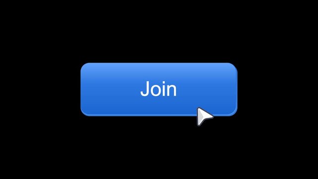 Modern join button animation with cursor click interaction and clean UI design. Minimal motion graphics for memberships, communities, websites, mobile apps, and digital interface projects.