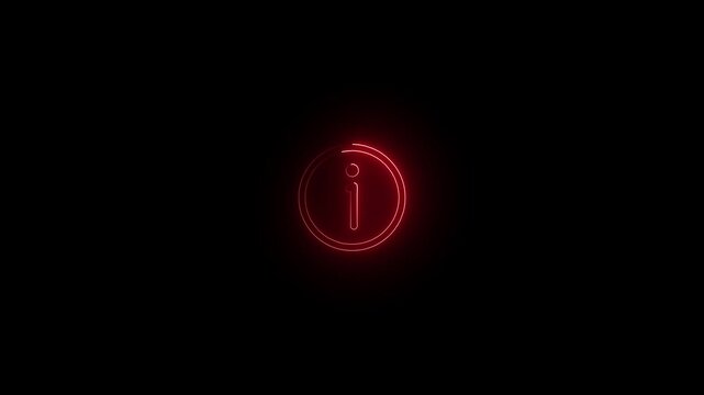 Attractive Info icon animation on a Black background HD on Black background