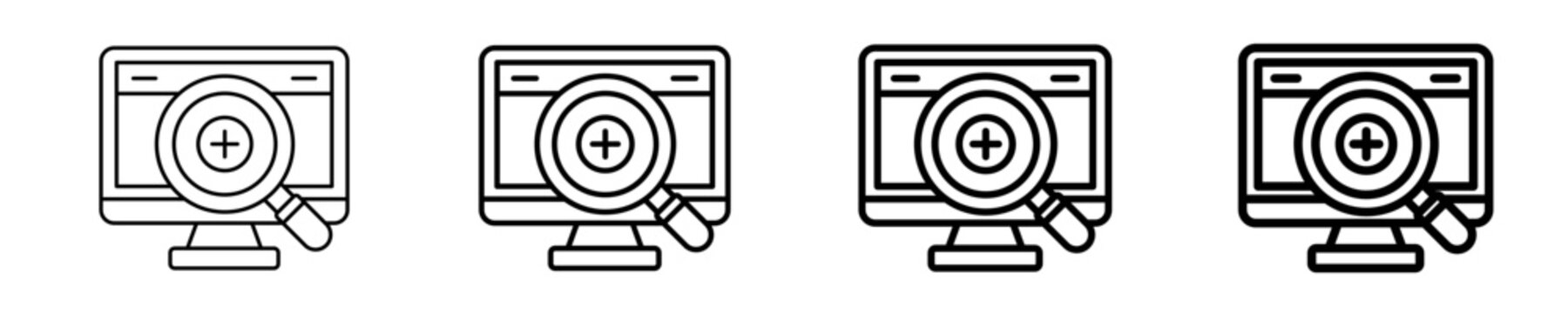 Search Screen Icon Set Different Style Collection