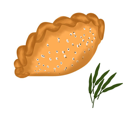 Pastel yang digambar dengan tangan