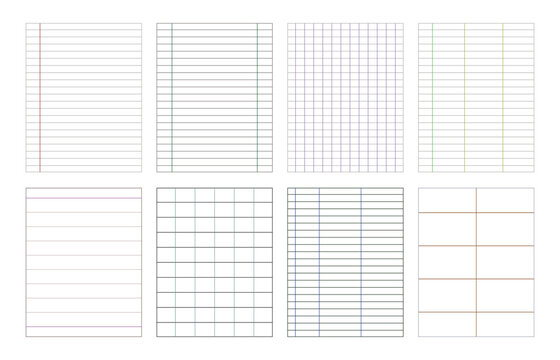 Clean Spreadsheet Grid Template Set for Printable Documents