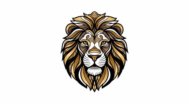 Lion head ornamental design