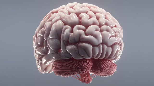 Detailed 3D Visualization of Human Brain Anatomy.