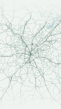 Modern minimalist vector map of Atlanta, Georgia, USA. High-quality scalable illustration of Atlanta city grid, Downtown, Midtown, Buckhead, and highway infrastructure for posters and design.