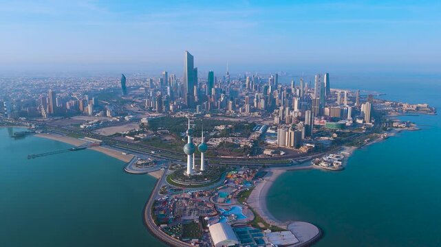 Kuwait Skyline Aerial View