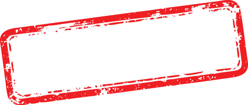 Red rectangular stamp outline with distressed texture