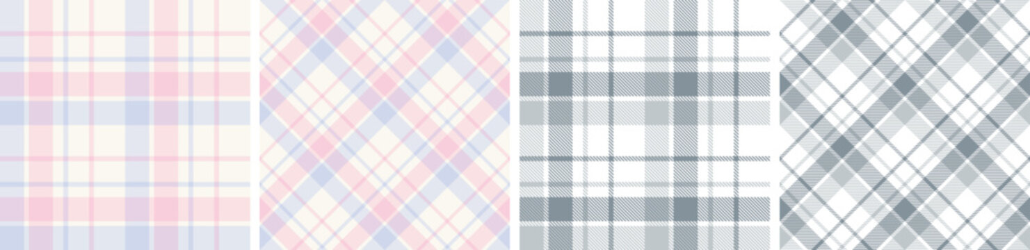  seamless flannel pattern set. skirt design for dress check, gingham , tartan plaid , tablecloth other modern and fashion print.