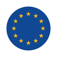 round europe union flag icon © Vectorixpro