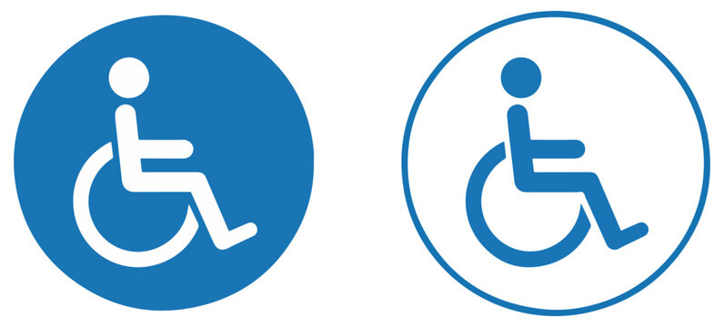 disabled accessibility icon vector sign set