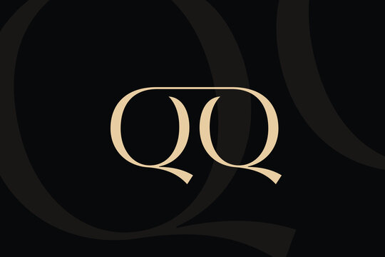 QQ letter logo icon design. Classic style luxury initials monogram.