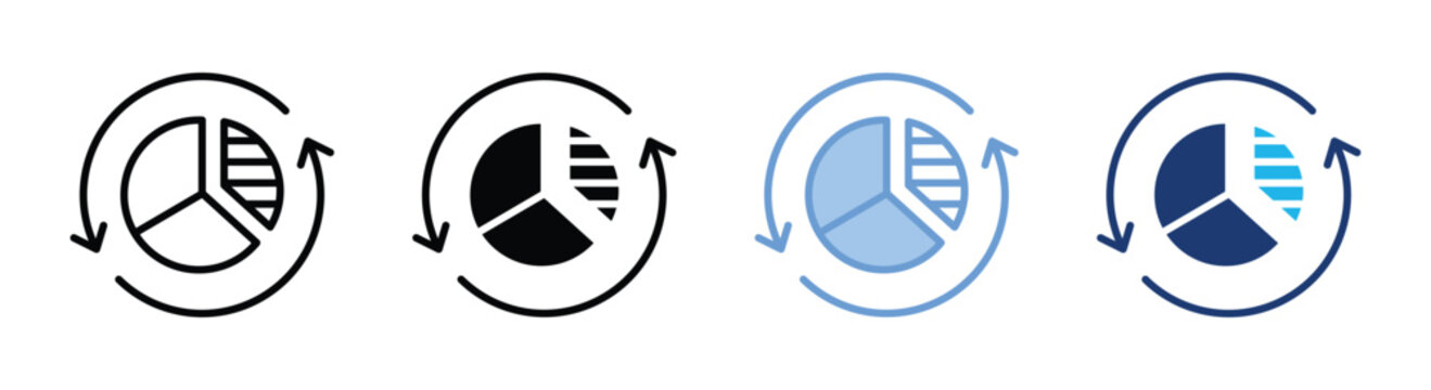 Refresh database icon set multiple style collection