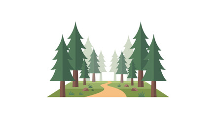 Fototapeta premium a forest with a dirt path.