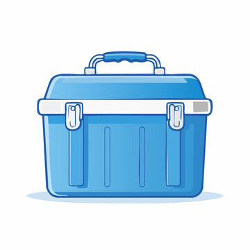 Blue Cooler Box Illustration