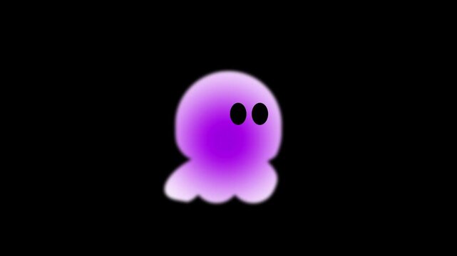 A cute yellow ghost or Octodex character mascot icon with a round blob shape and simple eyes for app branding or avatar