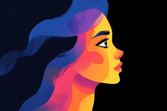 Vibrant portrait of a woman
