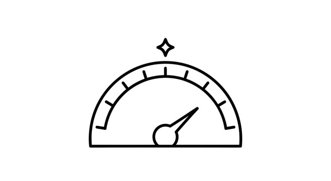 Speedometer Icon: Performance, Speed, Measurement, Gauge, Indicator, Success, Goal