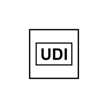 UDI Unique Device Identification Medical Packaging Symbol Vector Icon