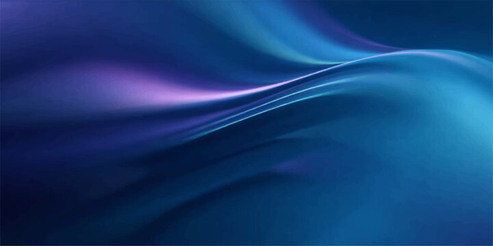 Abstract blue background featuring soft flowing waves of smooth silk fabric with a dark light motion texture illustration design backdrop pattern