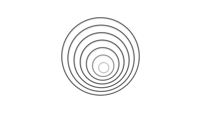 3D render of a spiral staircase with concentric circular coil patterns and abstract swirl design elements