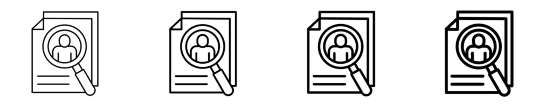 Profile Search Icon Set Different Style Collection