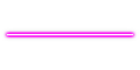 Obraz premium Glowing neon purple horizontal light bar isolated on soft gray background. Futuristic laser beam with vibrant ultraviolet illumination and sleek cyber aesthetic. Minimal abstract technology design ele