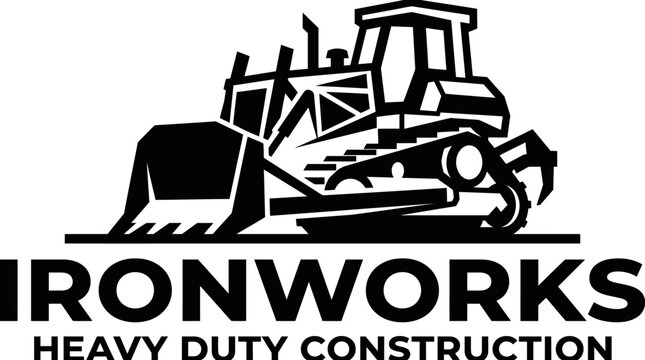 Heavy duty construction bulldozer machine.