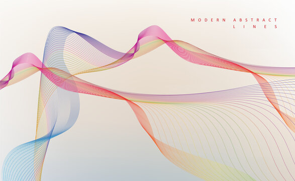 Modern abstract background with colorful flowing wavy lines. Graphic concept for design