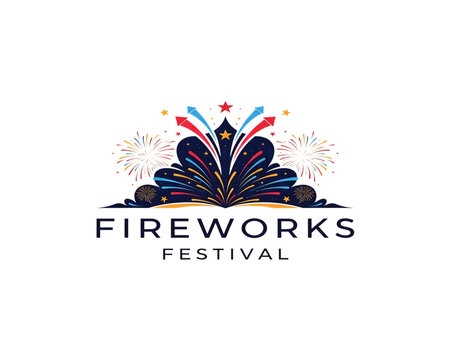 Vibrant fireworks erupt in celebration at a festive event display outdoors tonight