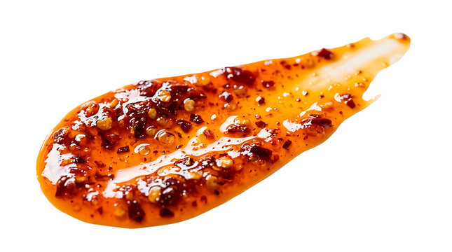 Glazed chicken drumstick with spices on white isolated on transparent background