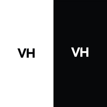 Minimalist monogram featuring the letters vh in bold sans serif typography