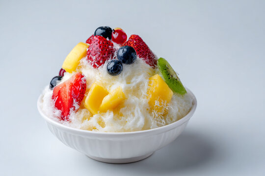 Korean fruit bingsu dessert