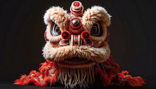 Lion dance costume portrait