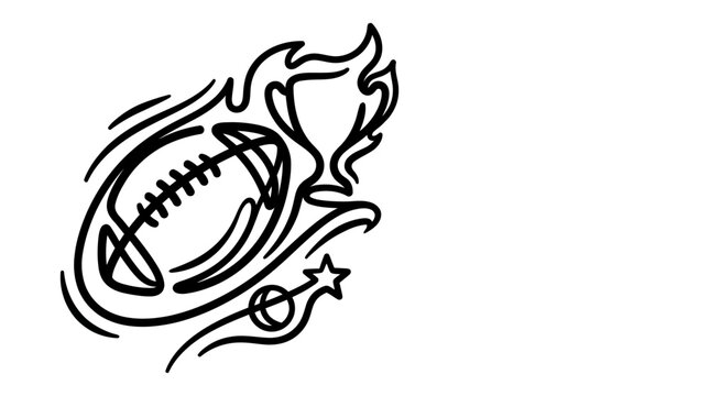 American Football Championship Trophy Emblem Illustration