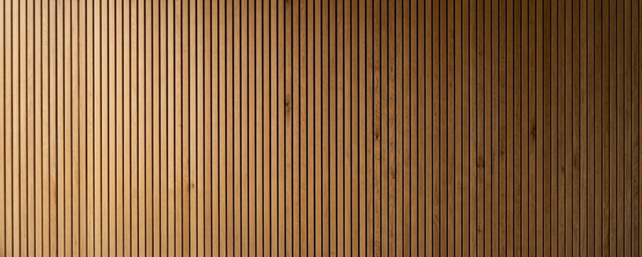 Brown vertical wood paneling texture background with shadow vignette