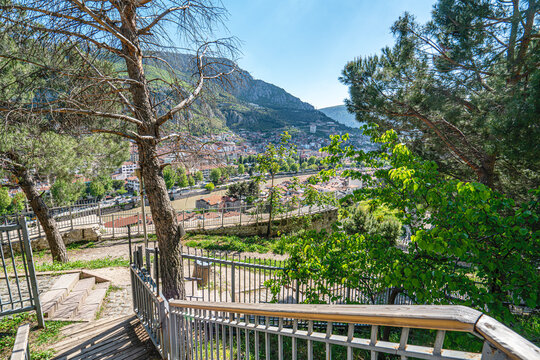 The scenic views of Tombs of the kings of Pontus (Kral Kaya Mezarları), located in Amasya, Turkey, are rock-carved tombs of different sizes, forming the royal necropolis of the Pontic kings.