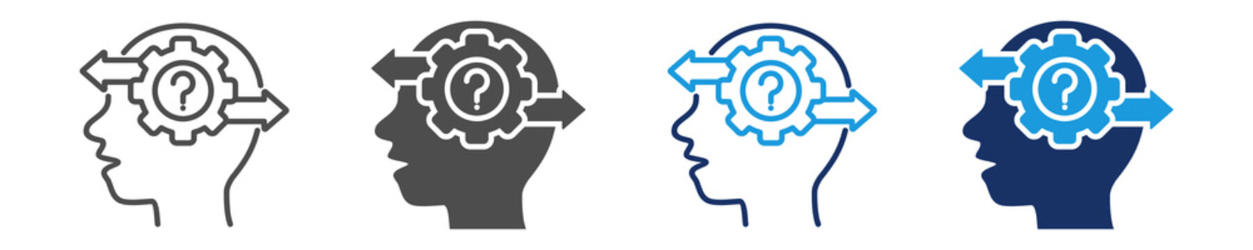 ambiguity icon set with multi concept