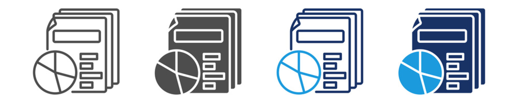 quantitative data icon set with multi concept