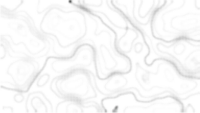 Abstract topographic halftone pattern in grayscale for modern design background